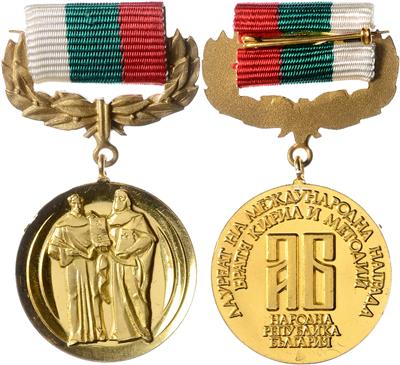 Internationale Kyrill und Methodius-Preismedaille, - Orden und Auszeichnungen