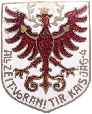 Abzeichen Tiroler Kaiserjäger Rgt. Nr. 4, - Decorazioni e onorificenze
