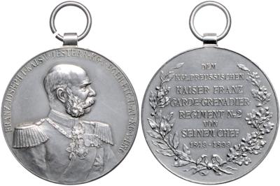 Erinnerungsmedaille für Angehörige des königl. preußischen Kaiser Franz-Garde Regiments Nr, 2, - Orden und Auszeichnungen