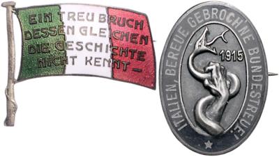 2 patriotische Abzeichen, - Medals and awards