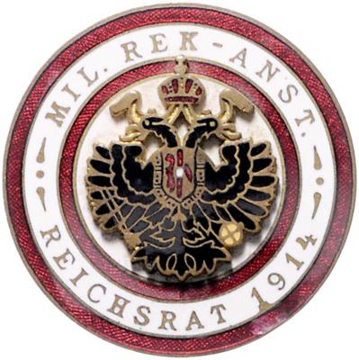 Militär Rek. - Anst. Reichsrat 1914, - Medaile a vyznamenání