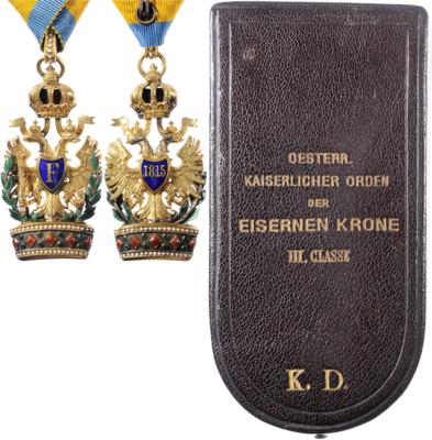 Orden der Eisernen Krone, - Medaile a vyznamenání