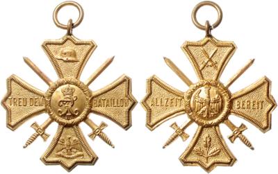 Preußisches Erinnerungskreuz"Treu dem Bataillon", - Orden und Auszeichnungen