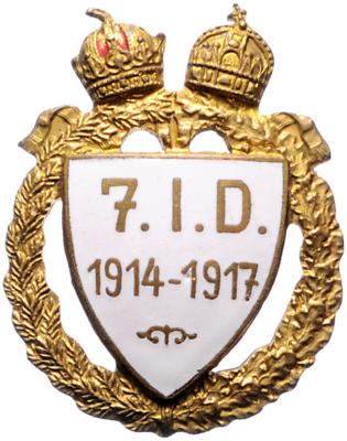 7. I. D. 1914-1917, - Orden und Auszeichnungen