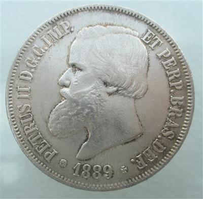 Brasilien, Pedro II. 1831-1889 - Münzen und Medaillen