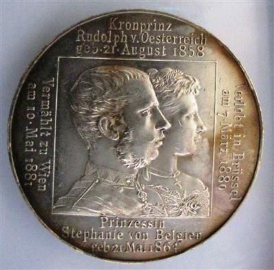Kronprinz Rudolf und Stefanie von Belgien - Monete, medaglie