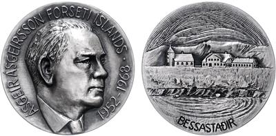 Islands Präsidenten - Münzen und Medaillen