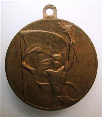 kleine tragbare AE Medaille 10 Jahre Republik 12. November 1928 - Münzen und Medaillen