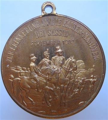 Franz Josef I. 1848-1916/ Kaisermanöver bei Sassin 1902 - Münzen und Medaillen