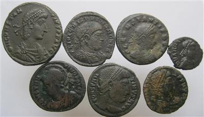 (7 römische AE Münzen) 1) Constantin I. - Mince a medaile