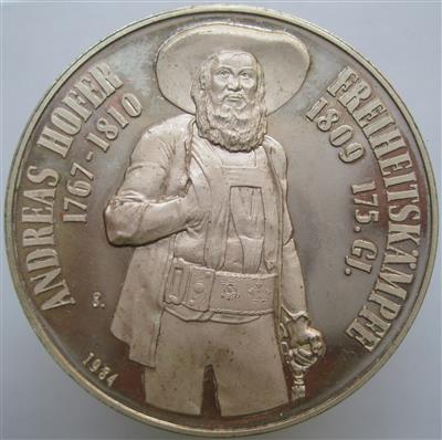 175 Jahre Tiroler Freiheitskampf - Münzen und Medaillen