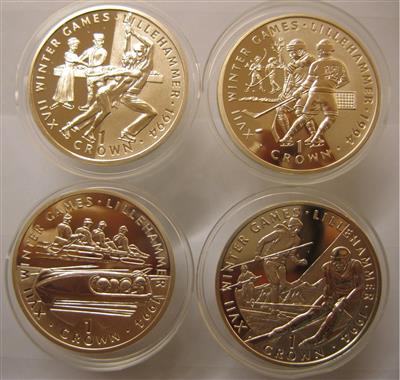 Gibraltar- Olympische Spiele Lillehammer 1994 - Münzen und Medaillen