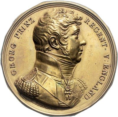 Wiener Kongreß/ Napoleonische Kriege- George Prinz Regent von England, der spätere George IV. (König 1820-1830) - Münzen und Medaillen