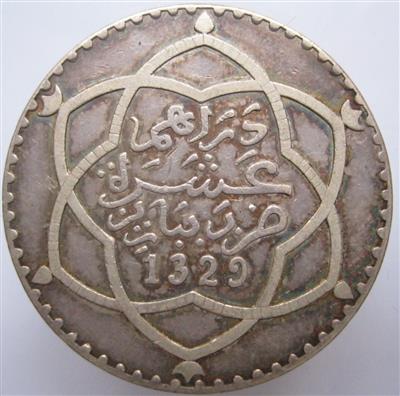 Marokko, Abd al-Hafiz 1908-1912 - Monete e medaglie