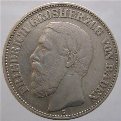 Baden, Friedrich I. 1856-1907 - Coins and medals