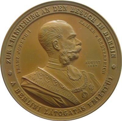 Kaiser Franz Josef I./Kaiser Wilhelm II. - Mince a medaile