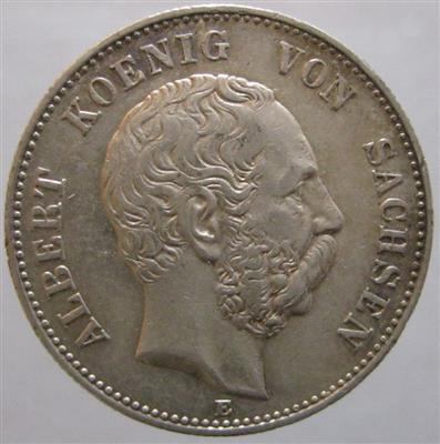 Sachsen, Albert 1873-1902 - Mince a medaile