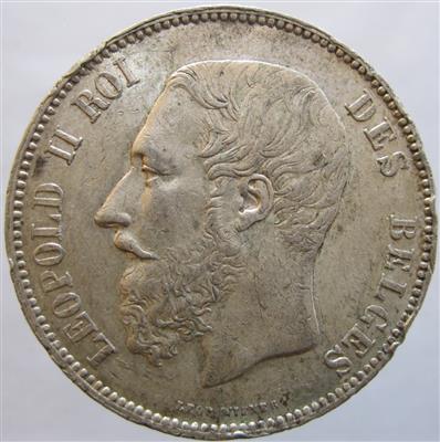 Belgien, Leopold 1865-1909 - Coins and medals
