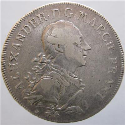 Brandenburg-Ansbach, Alexander 1769-1791 - Mince a medaile