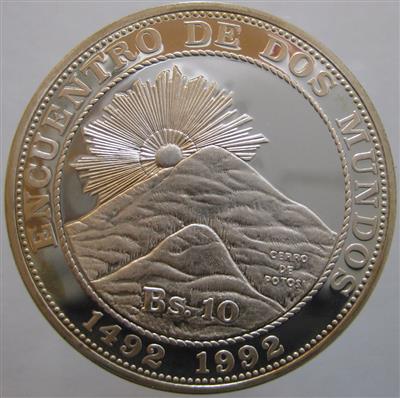 500 Jahre Entdeckung Amerikas 1492-1992- Bolivien - Mince a medaile