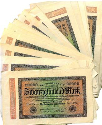 20.000 Mark Reichsbanknote vom 20.2.1923 - Münzen und Medaillen