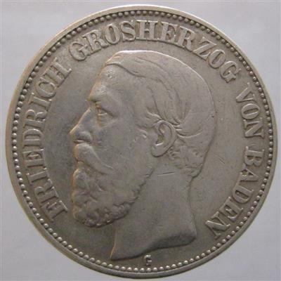 Baden, Friedrich I. 1856-1907 - Coins
