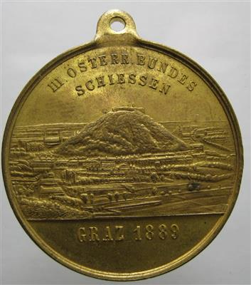 3. österreichisches Bundesschießen in Graz 1.-11. August 1889 - Coins