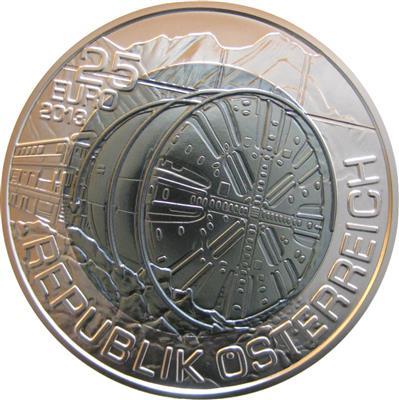 Bimetall Niobmünze Tunnelbau - Mince