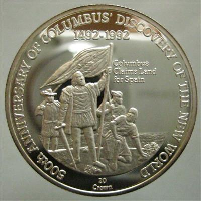 500 Jahre Entdeckung Amerikas- Turks- und Caicos Inseln - Münzen