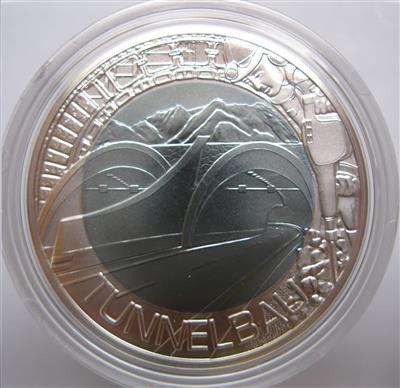Bimetall Niobmünze Tunnelbau - Münzen