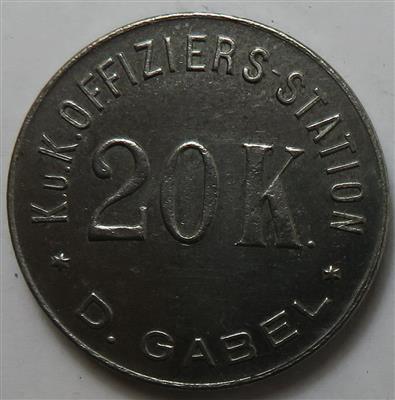 Deutsch Gabel- KuK Offiziers-Station für Kriegsgefangene - Münzen