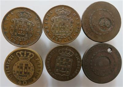Portugal und Brasilien (6 Stk. AE) - Münzen
