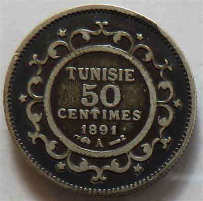 Tunesien, Ali Bey AH 1862-1901 - Monete