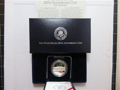 U. S. A.- Weißes Haus 200 Jahrjubiläum 1992 - Münzen und Medaillen