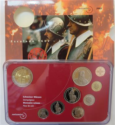 Schweiz- Kursmünzensatz 2002 - Coins and medals