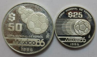 Mexiko- Fußball WM 198 (2 AR) - Münzen und Medaillen