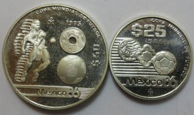 Mexiko- Fußball WM 198 (2 AR) - Münzen und Medaillen