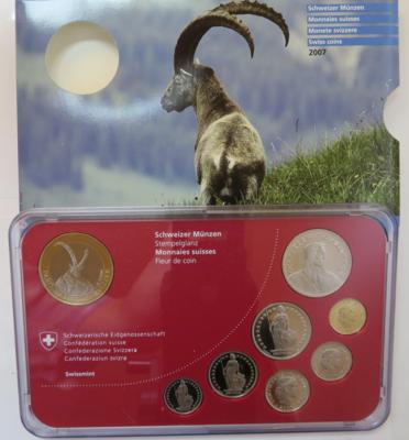 Schweiz- Kursmünzensatz 2010 - Mince a medaile