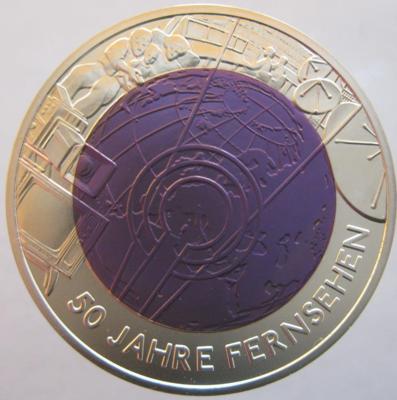 Bimetall Niobmünze 50 J. Fernsehen - Coins and medals