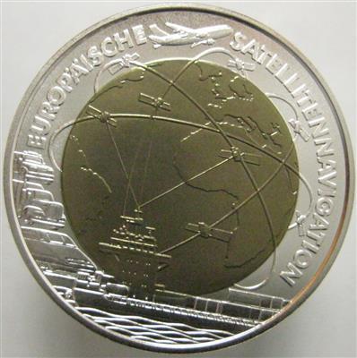 Bimetall Niobmünze Europ. Satellitennavigation - Münzen und Medaillen