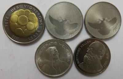 Schweiz (5 Stk.) - Monete e medaglie