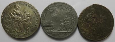 Teuerung (3 Stk. AE/MET Jetons) - Münzen und Medaillen