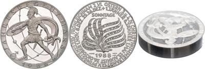 Dickabschlag der Kalendermedaille 1988 - Münzen und Medaillen