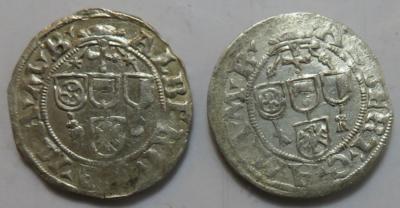 Magdeburg, Albrecht IV. v. Brandenburg 1513-1545 (2 Stk. AR) - Münzen und Medaillen