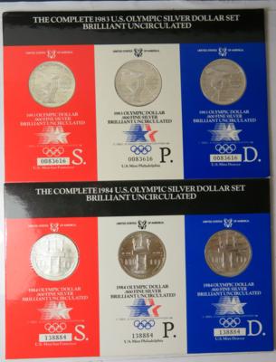 U. S. A.- Olympische Spiele Los Angeles 1984 (8 AR) - Münzen und Medaillen