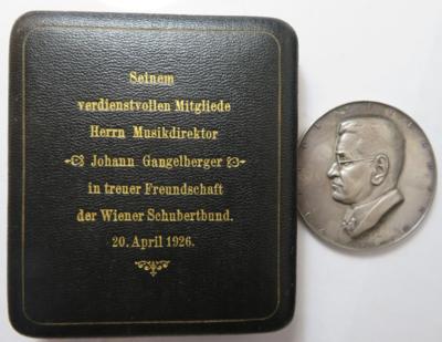 Wiener SchubertbundMusikdirektor Johann Gangelberger - Münzen und Medaillen