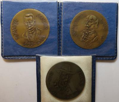 Medailleur Andras Kiss Nagy 1930-1997 (3 Stück AE Medaillen) - Coins and medals