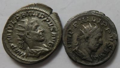 Philippus I., Otacilia Severa und Philippus II. 244-249 (11 Stk., davon 10 AR) - Münzen und Medaillen