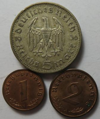 Deutsches Reich (6 AR + 2 AE) - Monete e medaglie