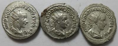 Gordianus III. 238-244 (3 Stk. AR) - Monete e medaglie